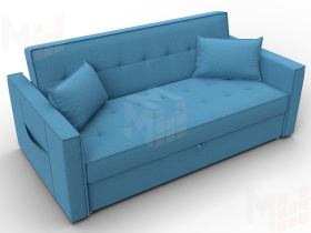 Диван прямой Лига-104 (160) ( Амур 10 голубой )