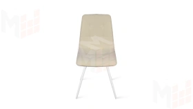 Стул Бруно (конус Т3) Белый муар, Кожзам Бежевый
