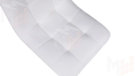 Стул Бруно (конус Т3) Черный муар матовый, Кожзам Белый