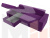 Угловой диван Майами левый угол (Фиолетовый\Черный)