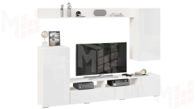 Гостиная Моретти Белый, Белый глянец