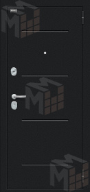 Входная металлическая дверь Лайн Букле черное/Wenge Veralinga