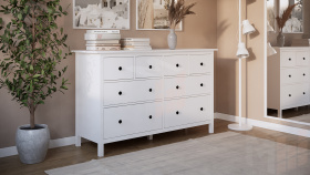 Комод КЫМОР 8 ящиков белый