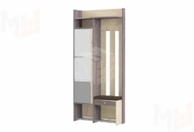 Прихожая Гретта 1 Ясень Черный/Дуб Сонома