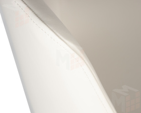 Стул барный DOBRIN ALDO (белый PU P23, основание из нержавеющей стали)