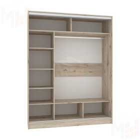 Шкаф-купе Strike 1600 Зеркало Гаскон пайн