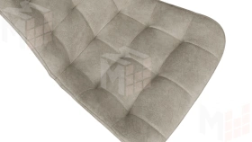 Стул BOSTON  Белый муар, Велюр V005 светло-бежевый