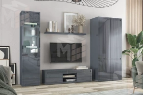 Гостиная Норден Cерый глянец