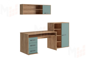 Уголок школьника Паскаль-4 (крафт золотой/сумеречный голубой)