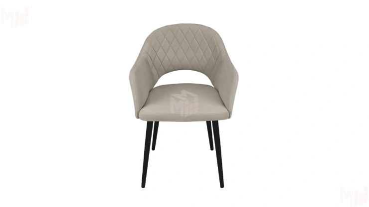 Стул София Т6 Черный муар, Велюр D002 бежевый