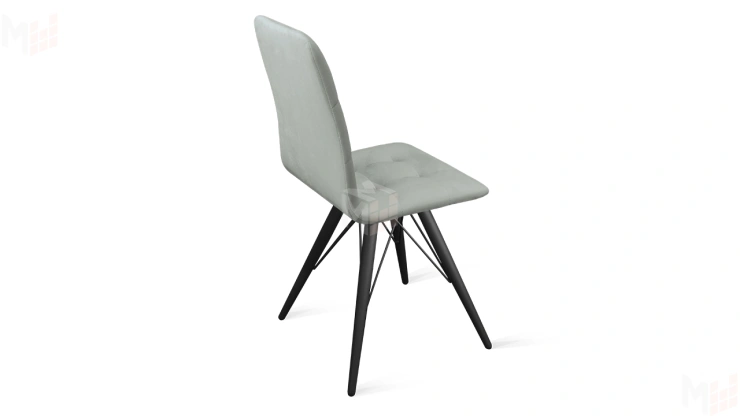 Стул Аспен К3 Черный муар, Велюр Confetti Silver