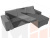Угловой диван Дрезден правый угол (Серый)
