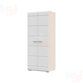 Шкаф 2х ств Симба дуб белфорд - белый глянец