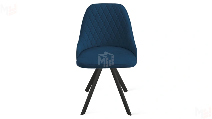 Стул Гранд К2 Черный муар, Велюр Confetti Blue