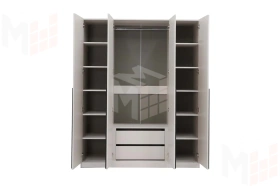 Шкаф 4-х створчатый Николь 24 Кашемир/Сатин