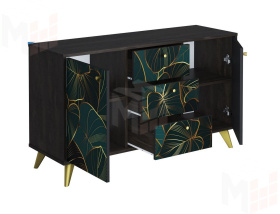 Комод Фьюжн Арт КМ-003 камень угольный/Tropical