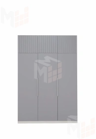 Шкаф 3-х створчатый Урбан-2 Лайт Грей Софт/Белый Шелк