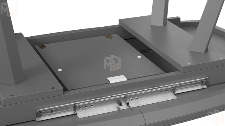 Стол обеденный TESCA 2 Графит, Стекло графит матовое