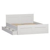 Кровать Сириус 140*200 с ящиками белая