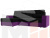 Угловой диван Эмир БС левый угол (Черный\Фиолетовый)