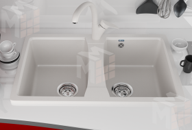 Двухсекционная мойка ULGRAN U-402