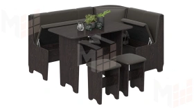 Кухонный уголок Техас Исп.1 Венге, Экокожа коричневая