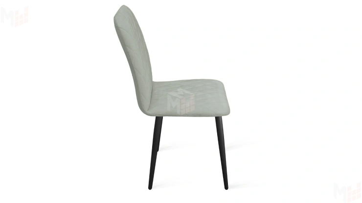 Стул Стенли К1С Черный муар, Велюр Confetti Silver