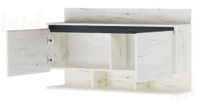 Антресоль  ГРЕТТА 1200  Дуб Крафт белый-Антрацит