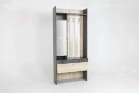 Прихожая Гретта 2 Ясень Черный/Дуб Сонома