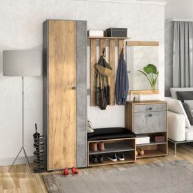 Прихожая Мини-Лайт Вариант 6 Дуб крафт золотой/ателье светлое