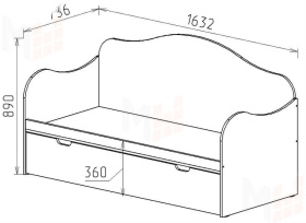 Детская кровать с фотопечатью Париж 40010