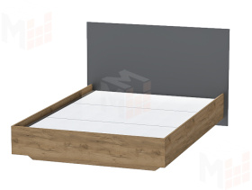 Кровать 1600 Квадро 031 М1 с Настилом Графит