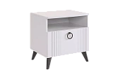 Тумба прикроватная Ева  белое дерево/белый матовый