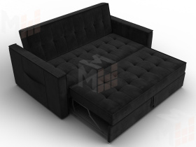 Диван прямой Лига-104 (140) ( SEVEN 35 черный )