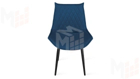 Стул Фэнди К1С  Черный муар, Велюр Confetti Blue