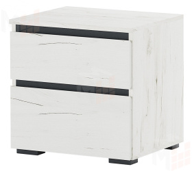 Тумба прикроватная ГРЕТТА Дуб Крафт белый-Антрацит