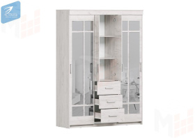 Шкаф-купе Комфорт-6М Крафт белый