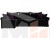 Угловой диван Элис левый угол (Черный\Фиолетовый)