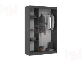Шкаф купе Басямиф (графит/крафт белый)