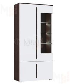 Шкаф с подсветкой Ким (венге/белый глянец)