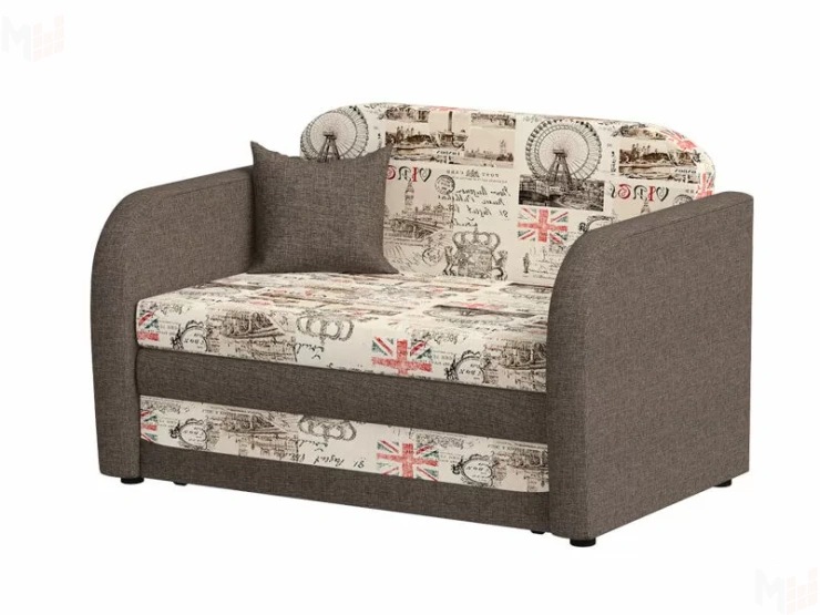 Диван Крош Фьюжн Челси 01/Ньютон Дарк Браун