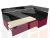 Кухонный угловой диван Классик правый 
угол (Черный\Бордовый)