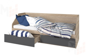 Кровать Анталия 80/2 ящика (графит)