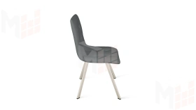 Стул Бруно (паук Т2) Бежевый муар, Кожзам Серый