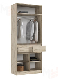 Шкаф Роджинамиф 2-х створчатый (крафт серый/кашемир)