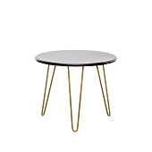 Стол журнальный Калифорния РИД Голд 430 (Черный мрамор)