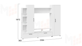 Гостиная Дакота Белый Ясень