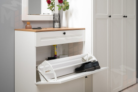 Тумба для обуви 16.121 Остин белый шагрень