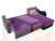 Угловой диван Меркурий Лайт правый угол (Фиолетовый\Черный)