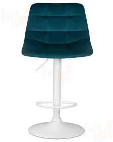 Стул барный DOBRIN TAILOR WHITE (морской волны велюр (MJ9-99))